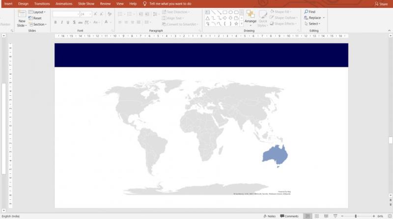 Office パワーポイントプレゼンテーションの世界地図